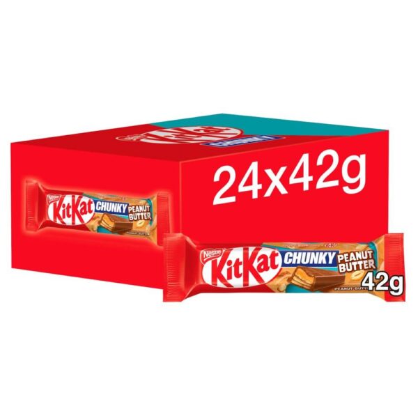 Kit Kat Chunky Peanut Butter Milk Chocolate Bar 42g x 24