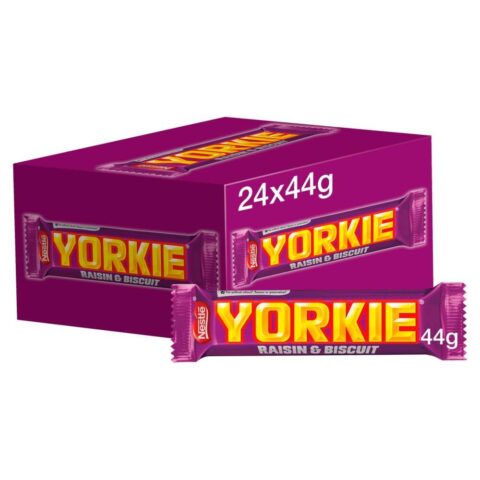 Yorkie Raisin & Biscuit Chocolate Bar 44gx24