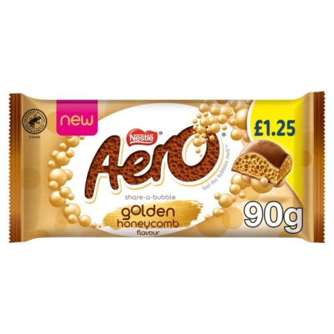 Aero Golden Honeycomb Chocolate Sharing Bar