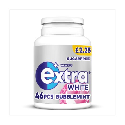 Extra White Bubblemint Sugarfree Chewing Gum Bottle £2.25 PMP 46 Pieces x 6