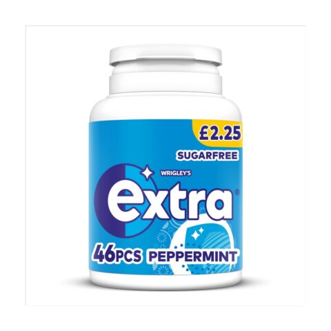 Extra Peppermint Sugarfree Chewing Gum Bottle £2.25 PMP 46 Pieces x 6