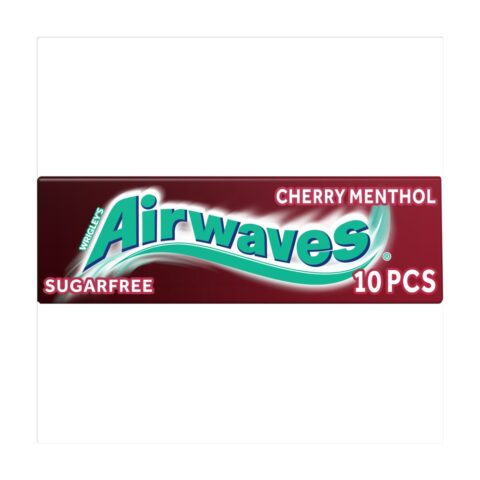 Airwaves Cherry Menthol Flavour Sugarfree Chewing Gum 10 Pieces 14g x 30