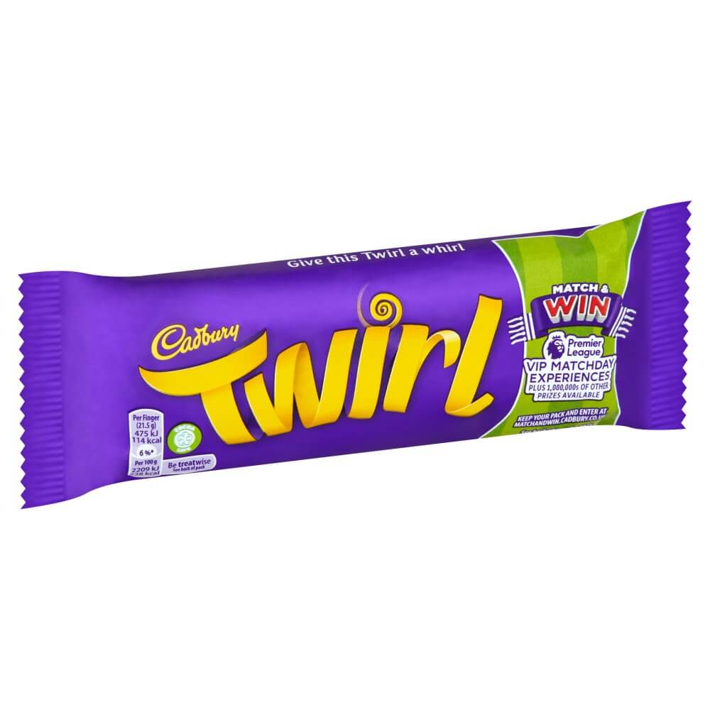 Cadbury Twirl Chocolate Bar, 43gx48
