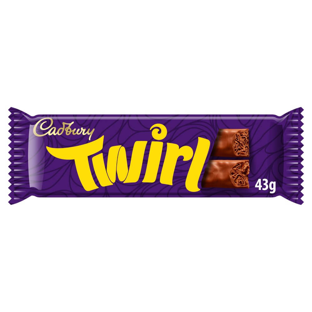 Cadbury Twirl Chocolate Bar, 43gx48