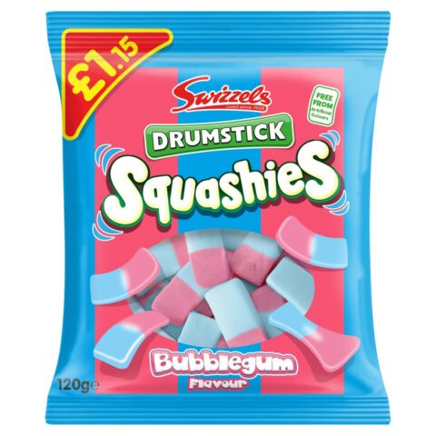 Swizzels Drumstick Squashies Bubblegum Flavour 131g x 12