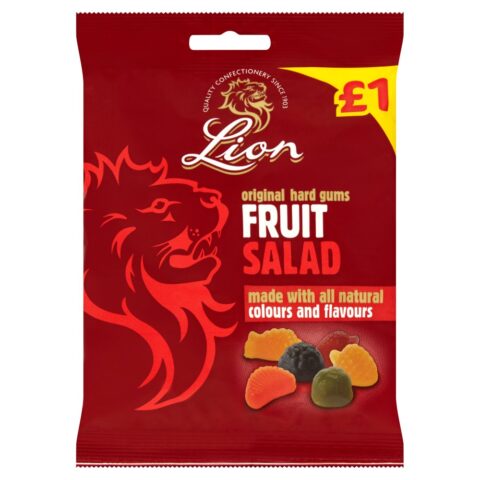 Lion Original Hard Fruit Salad Gums 150g x 12