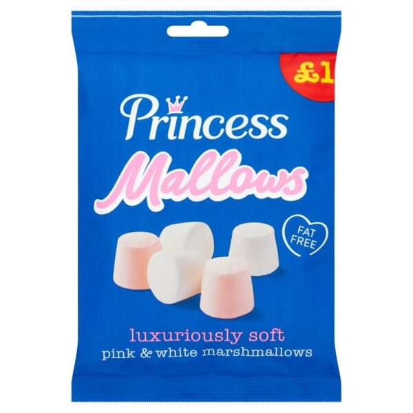 Princess Mallows Pink & White Marshmallows 150g x 12
