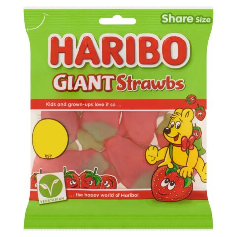 HARIBO Giant Strawbs 140g x 12