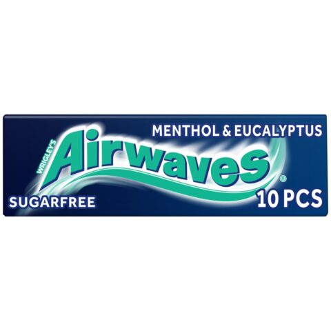 Airwaves Menthol & Eucalyptus Sugarfree Chewing Gum 10 Pieces x 30