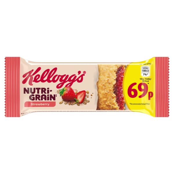 Kellogg's Nutri Grain Strawberry Bar 37g PMP 69px25