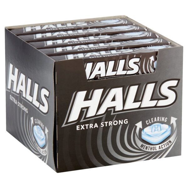 Halls Extra Strong Menthol Action Sweets 33.5g x 20