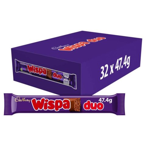 Cadbury Wispa Duo Chocolate Bar 47.4g x 32