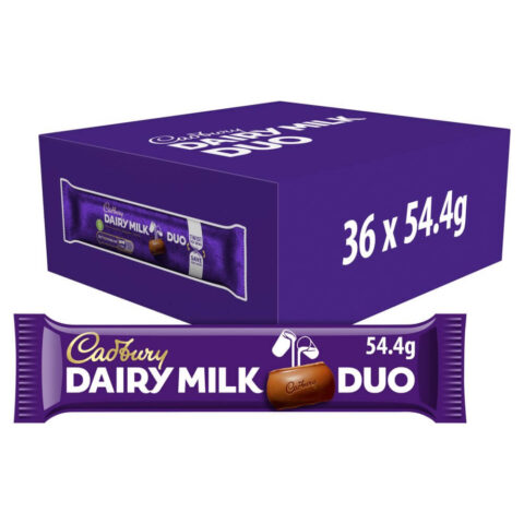 Cadbury Dairy Milk Duo Chocolate Bar 54.4g x 36