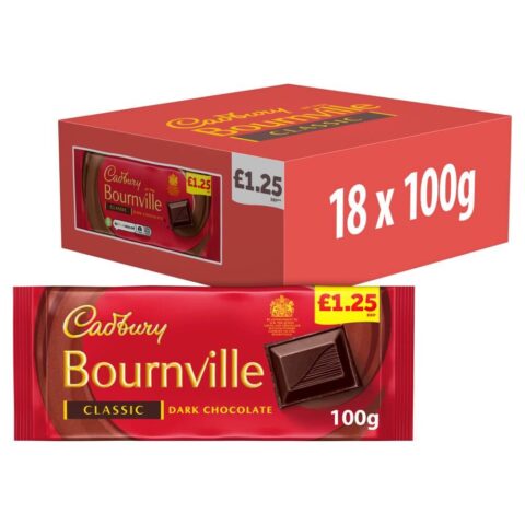 Cadbury Bournville Classic Dark Chocolate Bar £1.25 PMP 100g x 18