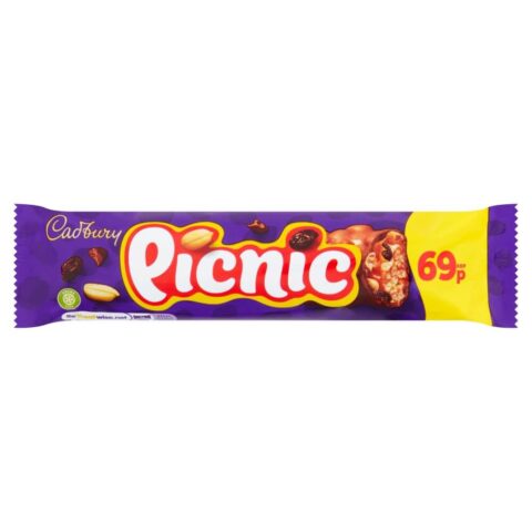 Cadbury Picnic Chocolate Bar 69p PMP 48.4g x 36