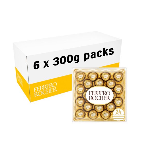 Ferrero Rocher Gift Box of Chocolate 24 Pieces (300g) x 6