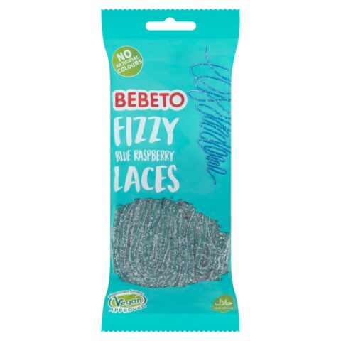 Bebeto Fizzy Blue Raspberry Laces 160g x 12