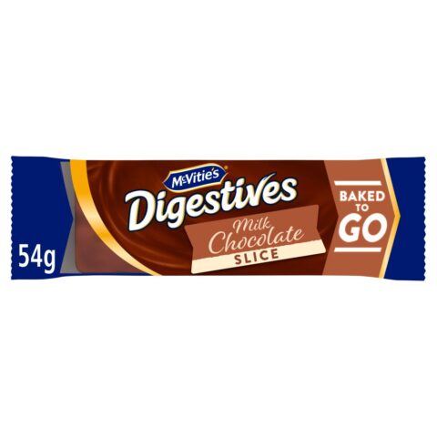 McVitie's Digestives Milk Chocolate Slices Cake Bars Single 54gx12