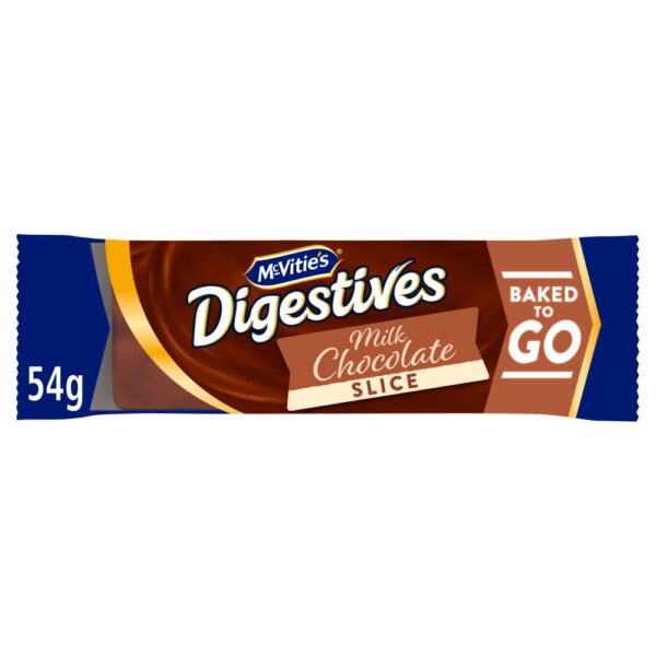 McVitie's Digestives Milk Chocolate Slices Cake Bars Single 54gx12