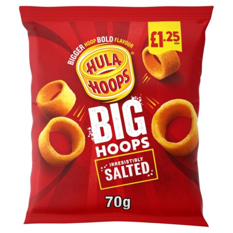 Hula Hoops Big Hoops Salted Crisps 70g, £1.25 PMP x 20