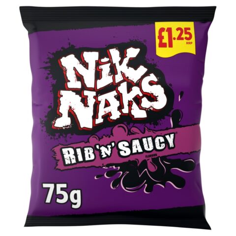 Nik Naks Rib 'N' Saucy Crisps 75g, £1.25 PMP x 20