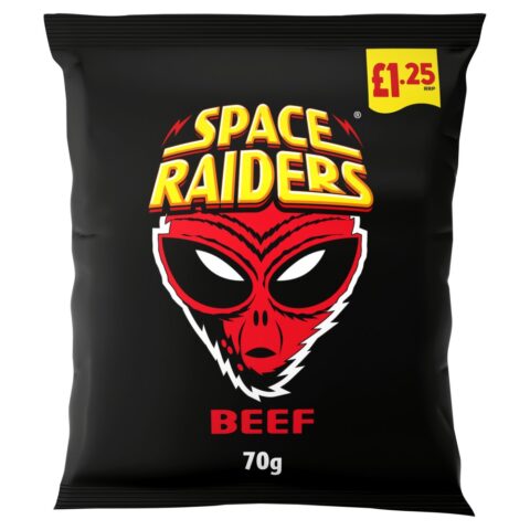 Space Raiders Beef Crisps 70g, £1.25 PMP x 20