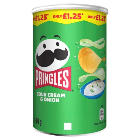 Pringles Sour Cream & Onion 70g PMP £1.25 x 12