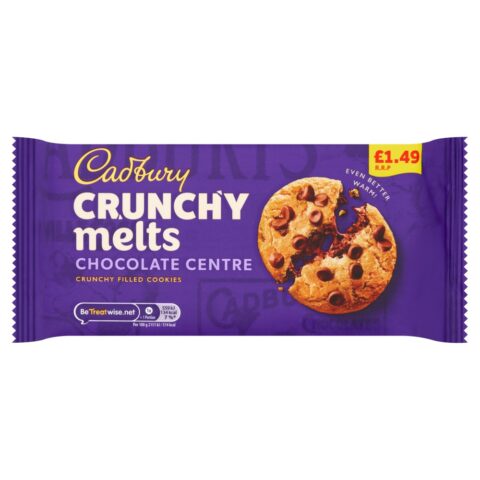 Cadbury Crunchy Melts Chocolate Chip Cookies £1.49 PMP 156g x 12