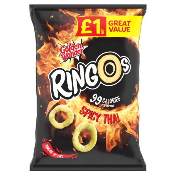 Golden Wonder Ringos Spicy Thai 40g x 18
