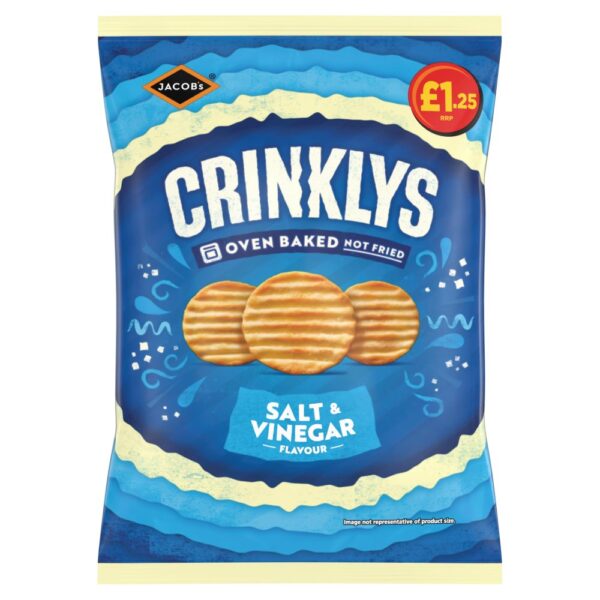 Jacob's Crinklys Salt & Vinegar Flavour 90g x 15