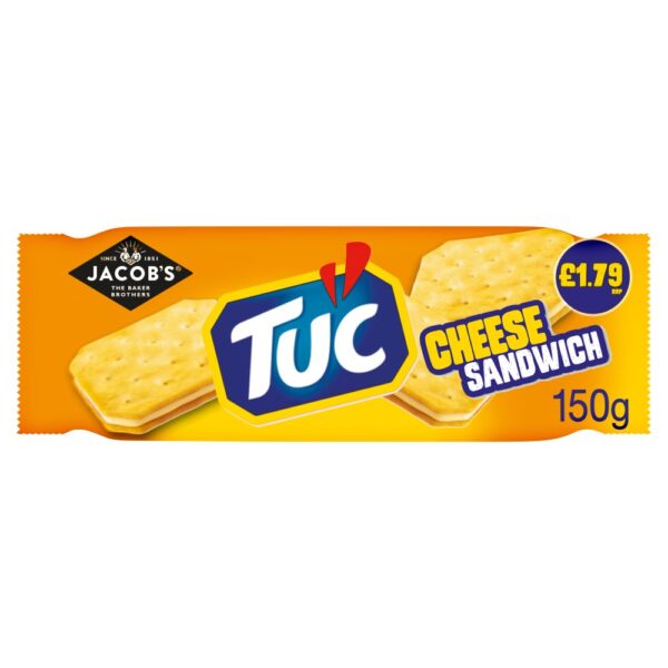 Jacob's TUC Cheese Sandwich Biscuits 150g £1.79 PMP x 12