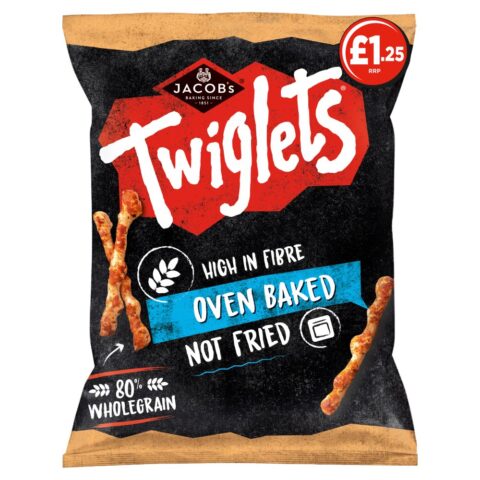 Jacob's Twiglets Original Snacks 105g PMP £1.25 x 12