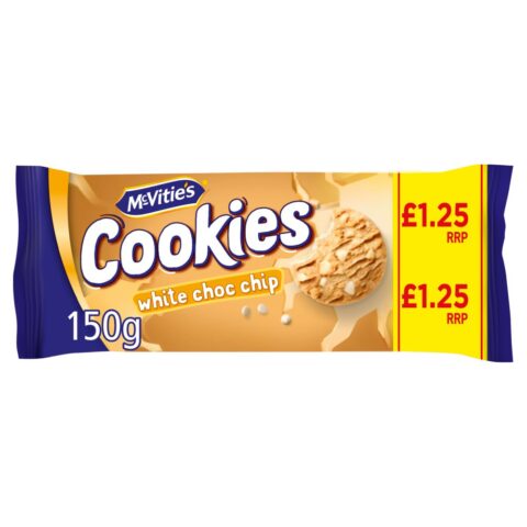 McVitie's Cookies The Chunky One White Chocolate Chip £1.25 PMP 150g x 12
