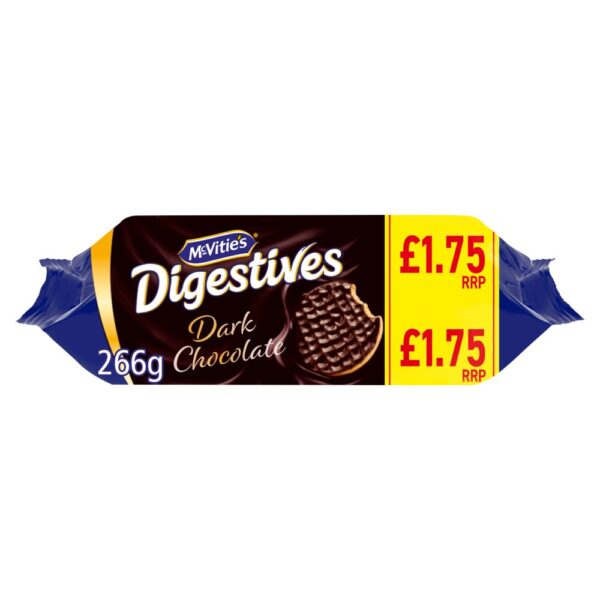 McVitie's Digestives Dark Chocolate Biscuits 266g PMP £1.75