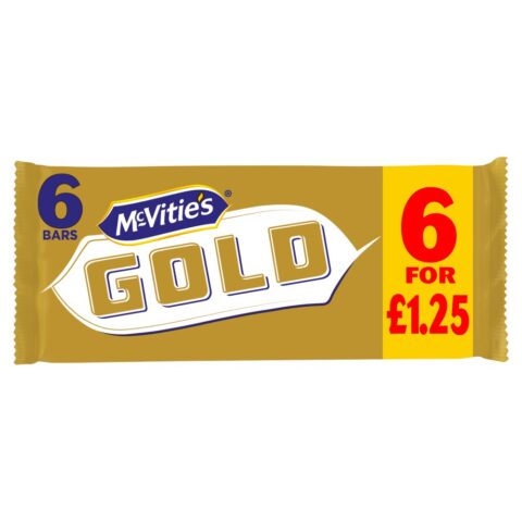 McVitie's Gold Caramel Flavour Biscuit Bars Multipack 6 x 18.3 g, 110g x 12