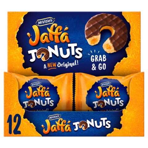 McVitie's Jaffa Cakes Jaffa Jonuts Biscuits Single Serve Pack, 43g x 12