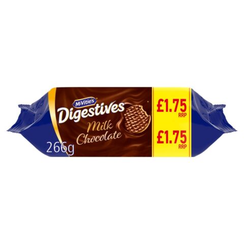 McVitie's Milk Chocolate Digestive Biscuits 266g PMP £1.75 x 15
