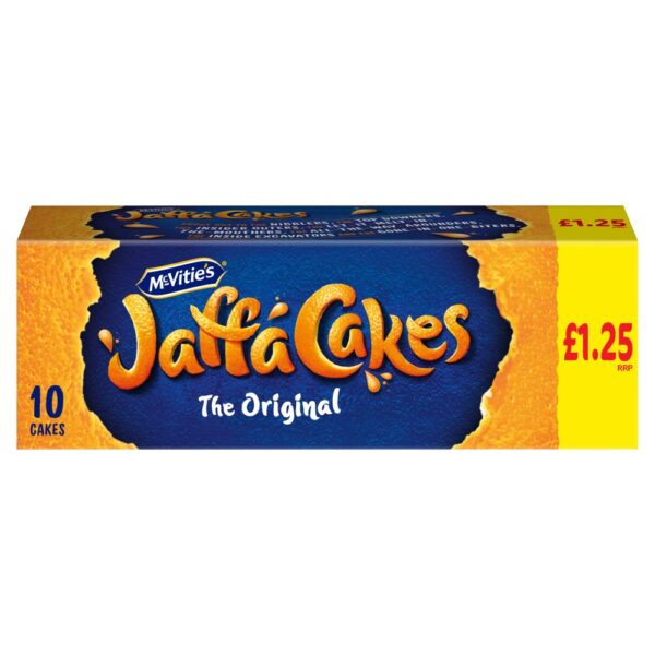 McVitie's The Original Jaffa Cakes Single Pack 10 Biscuits PMP £1.25 x 12