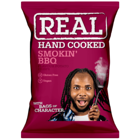 Real Crisps Smokin BBQ x 24