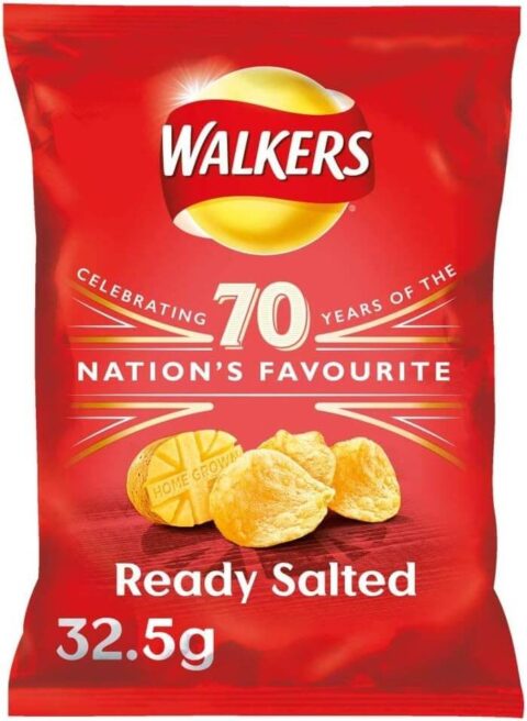 Walkers Ready Salted Crisps 32.5g x 32